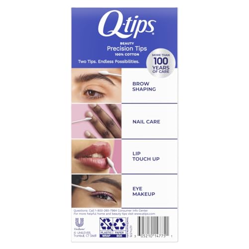 Cotton Swabs with Precision Tips - 170 Count for Makeup & Detail Cleaning (Pack of 1)