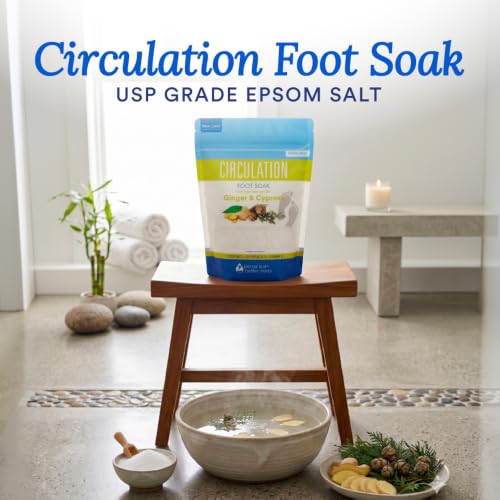 Circulation Foot Soak Epsom Salt 32oz Ginger Cypress