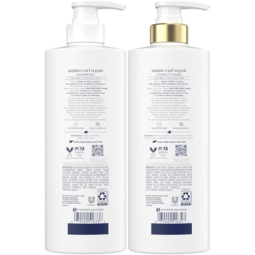 Dove Shampoo and Conditioner Set, Amino Curl Repair ? Damage Therapy Bio-Protein Care Formulas for Revitalizing Coily, Curly Hair, 18 Oz Ea