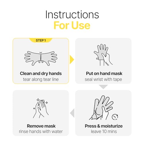 Z:SEA Repairing Hand Mask Gloves for Dry Skin with Shea Butter - 5 Pack