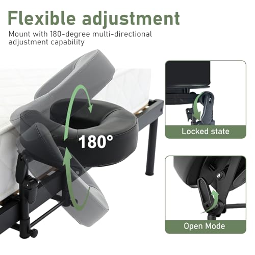 Massage Headrest for Bed - Adjustable Face Cradle Pillow