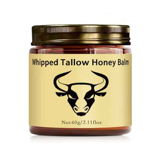 Beef Tallow for Skin - Lopeie Whipped Tallow Honey Balm, Lavender, Deep Moisturization, Natural Hydrating Cream, Relief for Dry & Sensitive Skin 2.11oz
