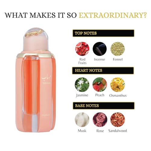 Nusuk Mahab Unisex Long Lasting 100ml Extrait De Parfum with Red Fruits & Musk Notes