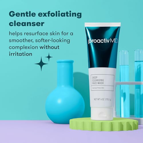 Proactiv MD Exfoliating Face Wash,Gentle and Hydrating Facial Cleanser and Acne Treatment for Sensitive Skin,6 Oz Clear Unscented,(Pack of 2)
