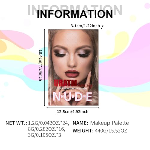 Joyeee All-in-One Makeup Kit - 24 Eyeshadows, 6 Highlighters & More