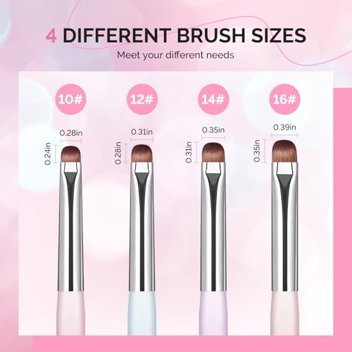 MelodySusie Multicolor 4Pcs French Nail Brush & Dotting Pen Set #10-16