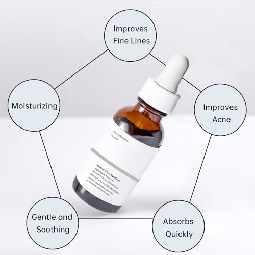 Retinol 1% in Squalane Serum For Face, 30ML Moisturizing Retinol Face Serum For Fine Lines & Acne, Retinol Serum For Dry Skin.