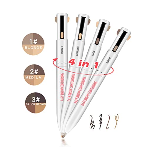 4-in-1 Eyebrow Pencil Pen - Brow Shaping & Highlight Tool