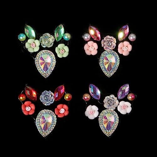 Face Paint Jewels Rhinestone Stickers Self Adhesive Crystal Makeup Face Paint Bling Face Gems Stick for Festival Accessory Decorations (#7)