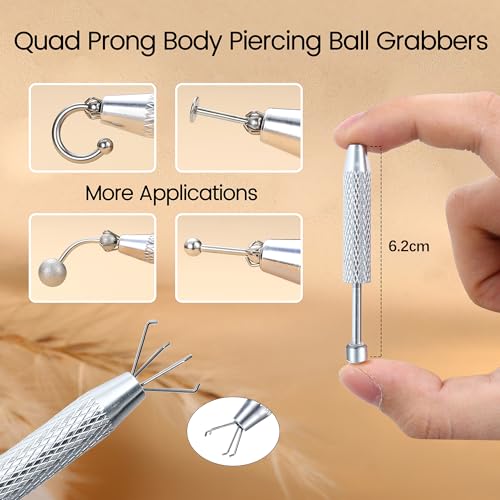 GEMQUEEN Piercing Ball Grabber Tool 14-20G Tapers — Ball Grabber Tool (Variation: Ball Grabber Tool)