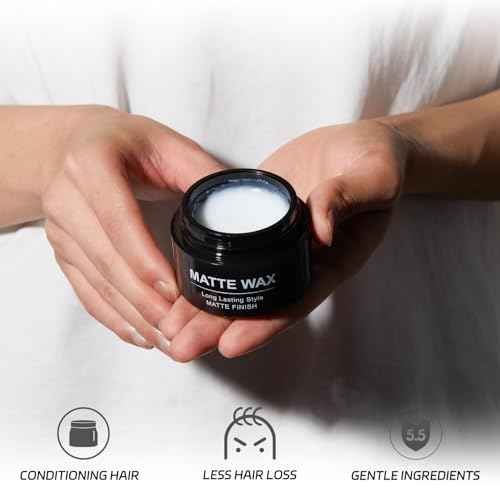 Pomade For Men, All Day Hold Matte Hair Wax, Matte Finish-Flake-Free-Non-Greasy Matte Pomade, Hair Paste For All Hair Types (2 Oz)
