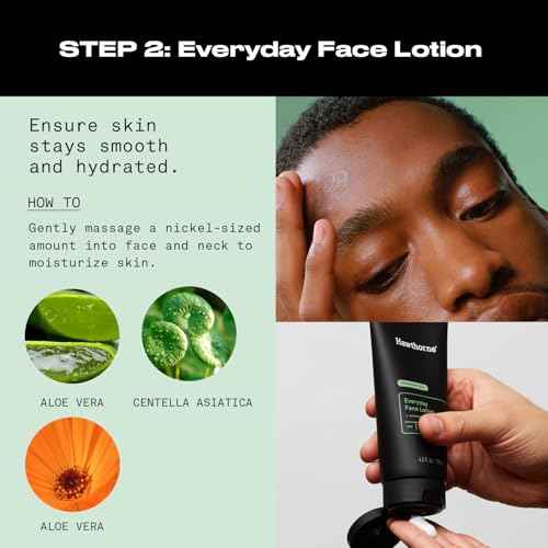 Hawthorne Everyday Men¡¯s Skin Care Kit. Men¡¯s Facial Care Kit with Face Wash Cleanser and Face Moisturizer Daily Face Routine For Men. Natural, Non-Toxic, Paraben Free, Phthalate Free. 4 Fl. Oz. Each.