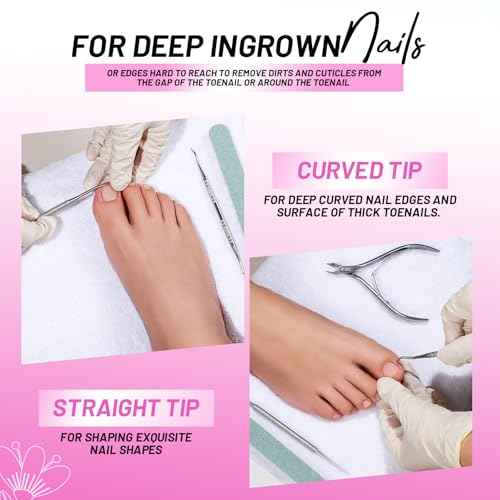 FANDAMEI Nail Buffers and Files, Nail Care Kit, Nail Cuticle Tools Set, Manicure Tools, Finger Nail File, Nail Buffer Block, Cuticle Nippers, Ingrown Toenail Tools