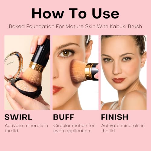 KIMUSE Baked Foundation Powder – Buildable Coverage for Mature Skin
