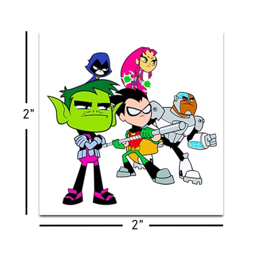 Teen Titans Tattoos Party Favors Bundle ~ 72 Perforated Individual 2" x 2" Teen Titans Temporary Tattoos for Kids Boys Girls | Teen Titans Party Supplies