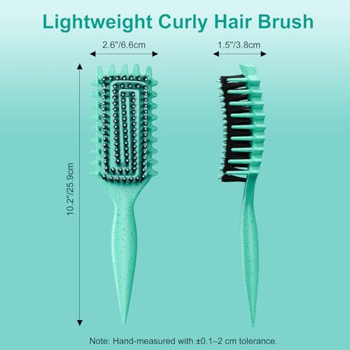 Curly Hair Brush with Boar Bristles - Detangling & Curl Defining