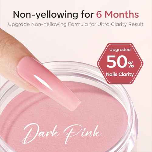 Modelones Acrylic Powder, 4.23oz Upgraded Cover Pink Nail Acrylic Powder for Nail Art 3D Carving French Nails Extensions, Non-Yellowing, Gifts for Women