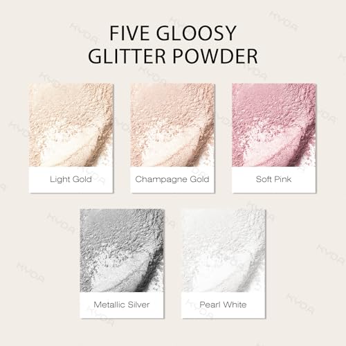 KYDA Champagne Gold Highlighter Spray for Face & Body, Glitter Makeup, High Gloss Finish