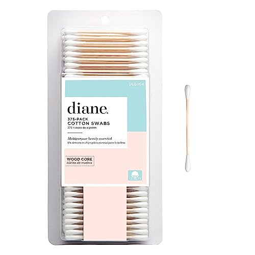 Diane Cotton Swabs - 375 Count, Soft & Gentle for Makeup & Crafts