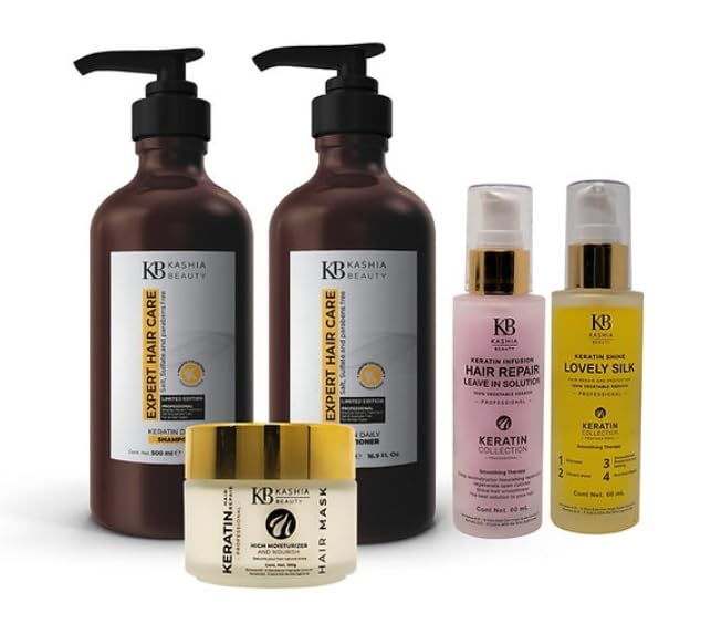 Kashia Beauty Keratin Hair Care Kit - 5-Piece System