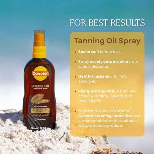 Carroten Tanning Oil Spray 6.7 oz Deep Sunbathing Moisturizing Sun Oil