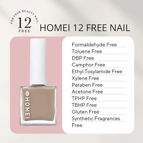 HoMei 5-in-1 Nail Gel Strengthener with Aloe Vera & Tea Tree Oil - Stone Beige