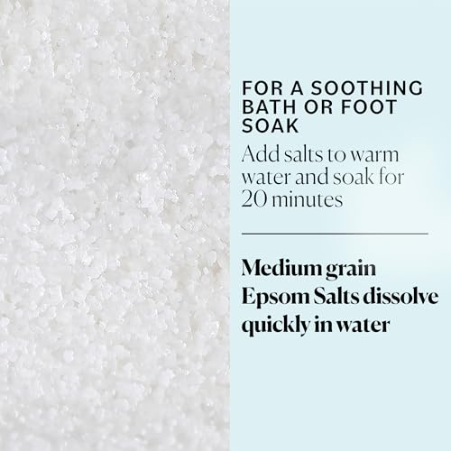 Epsom Salt Bath Soak 5 lbs - Pure Magnesium Sulfate, Unscented