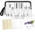 Glass Travel Bottles TSA Approved 8-Piece Set, Refillable Containers