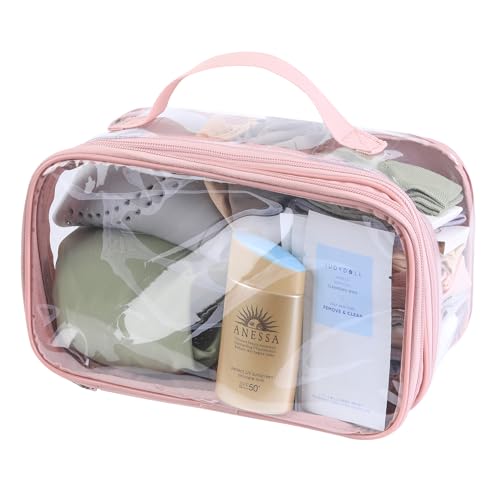 Clear Travel Makeup Bag - TSA Approved Toiletry Organizer