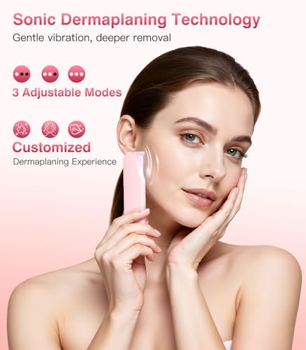 Sonic Dermaplane Razor for Women with LED Light