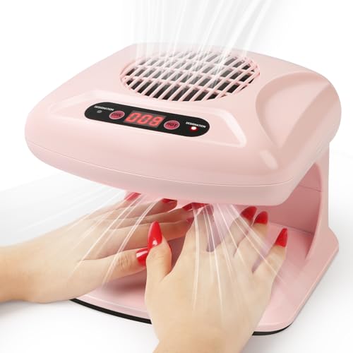 SAVILAND Nail Dryer Professional Upgrad: 3X Quick Drying Nail Dryer for Regular Polish Acrylic Dip Powder Nail Dehydrator Primer Nail Polish Dryer Fan with Hot & Cold Air Must Have Nail Tech Supplies