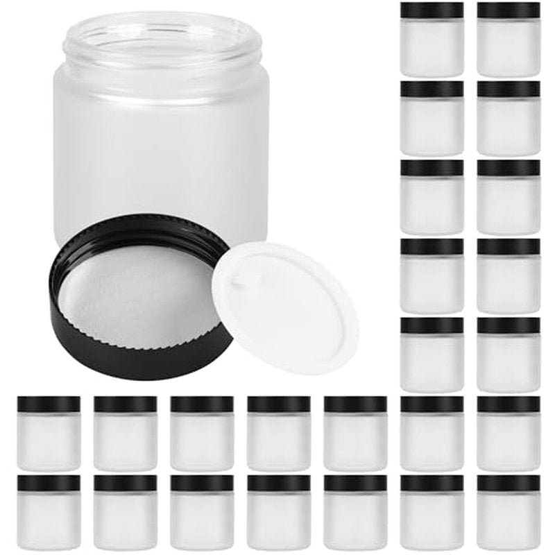4oz Eco-Friendly Glass Jars with Airtight Black Lids for Skincare