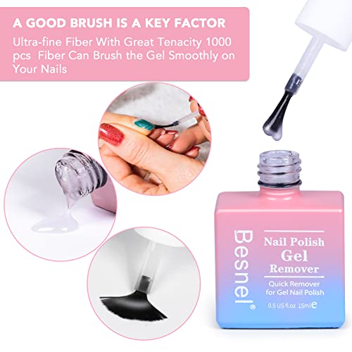 Professional Gel Nail Polish Remover Kit (3 Pack) with Files & Pushers