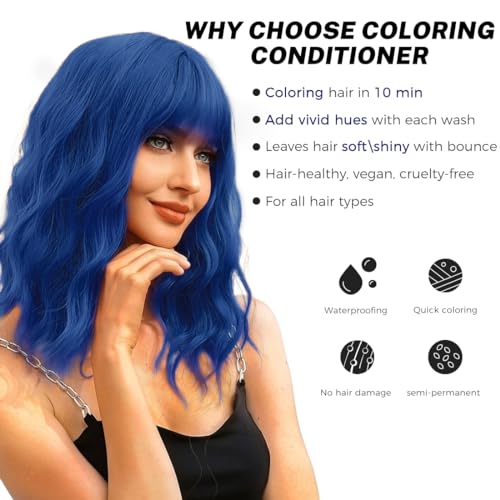 SOVONCARE Blue Hair Color Depositing Conditioner, 5.28 OZ