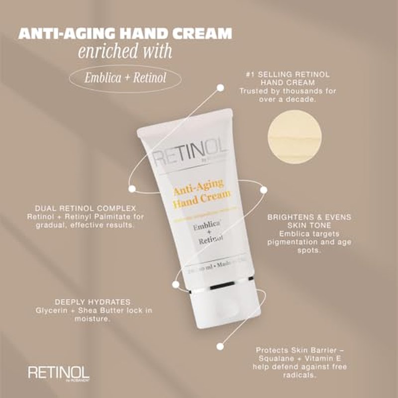 Robanda Retinol Anti-Aging Hand Cream, 3 oz