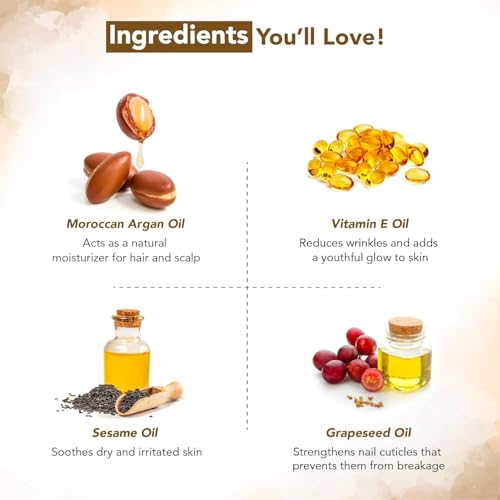 Botanic Hearth Argan Hair Oil - Hydrating & Frizz Control, 4 fl oz