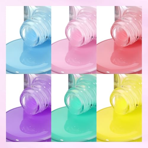 Summer Pastel Nail Polish Set - Quick Dry, No UV Light Needed