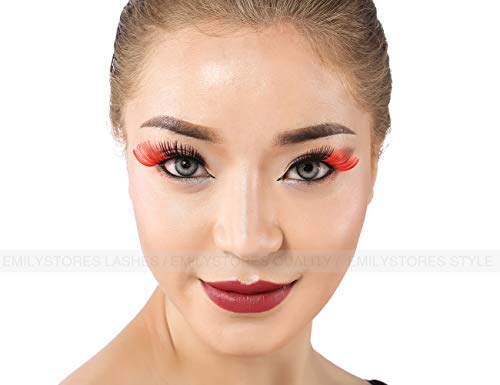 Red & Black False Eyelashes for Queen of Hearts Costume