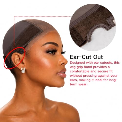 Lace Wig Grip Cap with 4x5 Transparent Swiss Lace Front