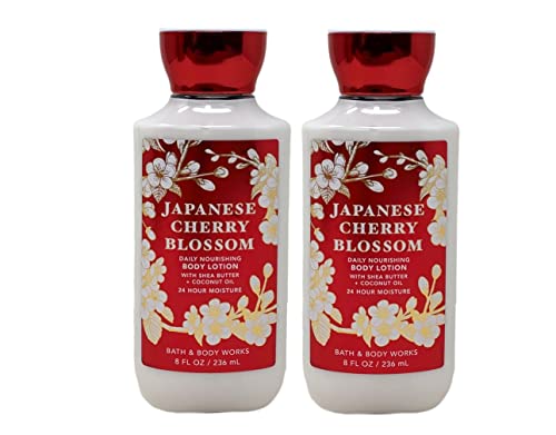 Body Works 2 Pack Japanese Cherry Blossom Super Smooth Body Lotion 8 Oz.