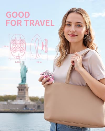 Pink 5-in-1 Women's Electric Razor with LED Display Waterproof Travel Trimmer
