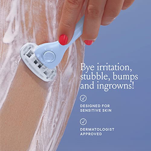 Billie Women’s Razor Kit with 4 Refills & Magnetic Holder - Cool Blue
