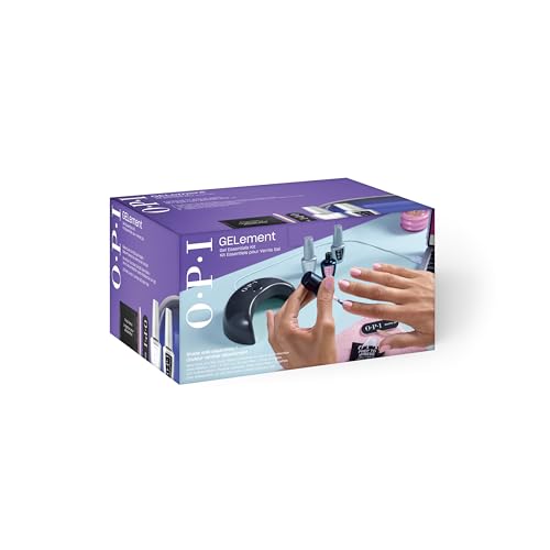 OPI GELement LED Gel Nail Polish Starter Kit with Curing Lamp & Supplies