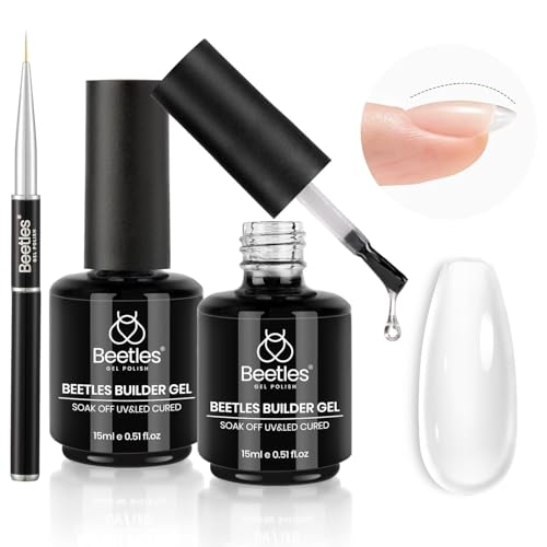 Beetles 8-in-1 Clear Builder Gel Kit - Nail Extension & Strengthener