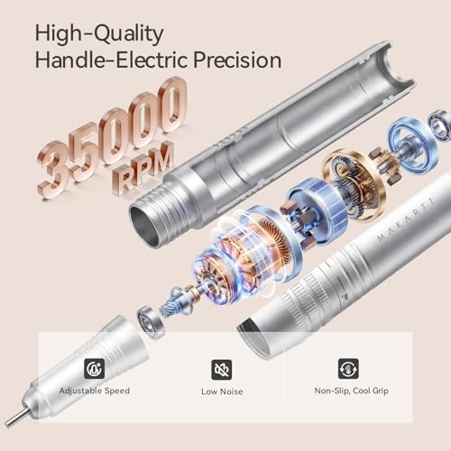 Makartt 35000 RPM Rechargeable Electric Nail Drill Kit