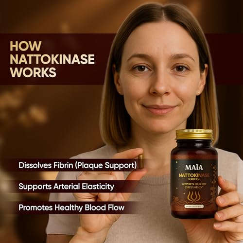 Maia Nattokinase 5000 FU - Arterial Health & Circulation Support, 60 Capsules