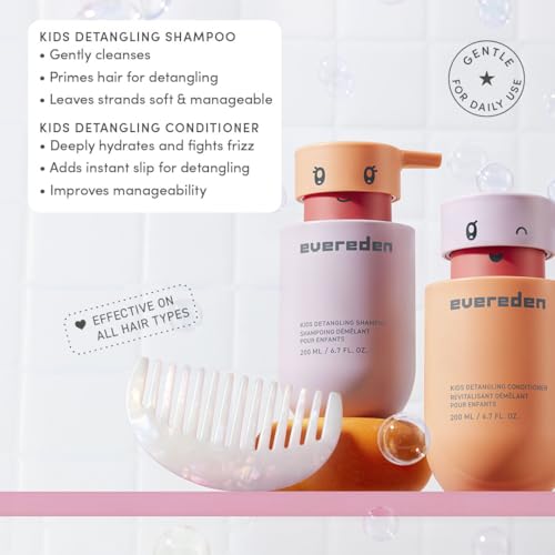 Evereden Kids Travel Set - 5-Piece Skincare & Hair Care, TSA-Friendly