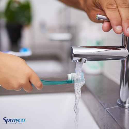 Sprayco Compact Foldable Travel Toothbrush with Microban, Built-in Cover, Soft Bristles & Ergonomic Handle, Multicolor, 4-Pack