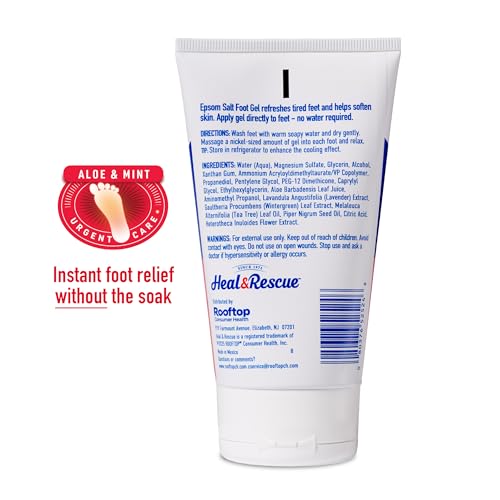Heal & Rescue Epsom Salt Foot Gel (4 oz) - Soothing Relief for Aching Feet