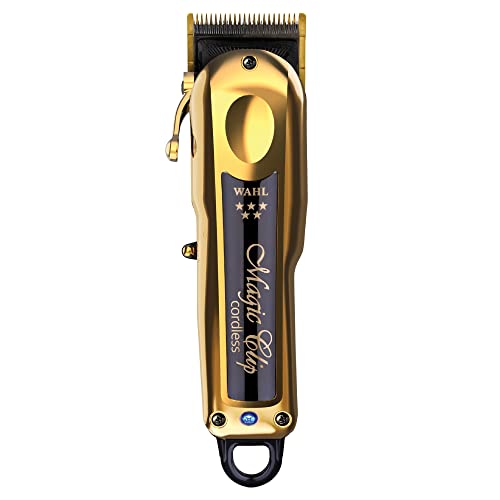 Wahl Professional 5 Star Gold Cordless Magic Clip Hair Clipper with 100+ Minute Run Time for Professional Barbers and Stylists - Model 8148-700